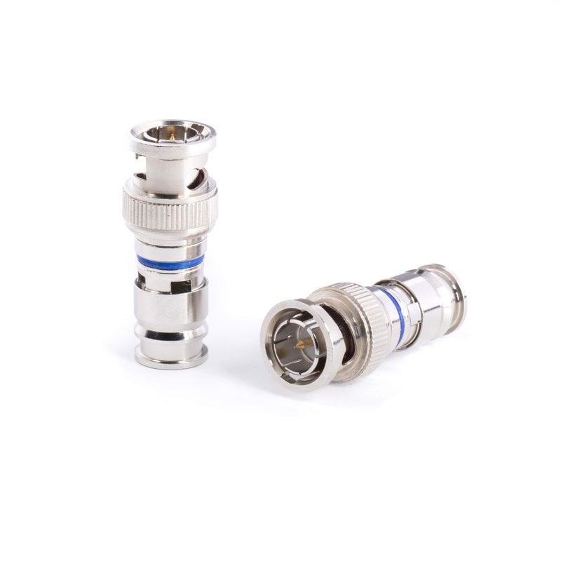 THE CIMPLE CO BNC Compression Connector for RG59 Coaxial Cable - Solid Construction with High Grade Metals - Male BNC Connectors for CCTV, SDI, HD-SDI, Siamese, Security Camera - Pack of 25 - Image 1